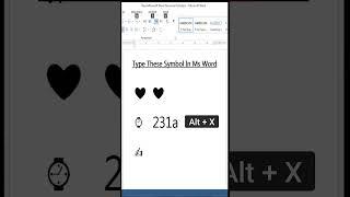 Ms word | Symbols in ms word | Microsoft word symbols shortcuts