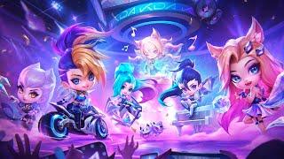 Cinematic K/DA All Out Ahri Prestige, Evelynn, Akali & Kai'sa Chibi - TFT: Golden Spatula