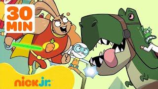 Super Duper Bunny League Fights a Dinosaur!  30 Minutes | Nick Jr.