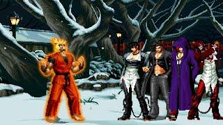 [KOF MUGEN] DRAGON KEN VS IORI YAGAMI TEAM