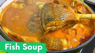 How To Make Tasty Fish light Soup// Ghanaian Fish Soup//Masof's kitchen