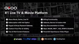 Live TV & Movie Portal CMS with Membership System