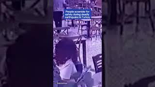 People scramble for safety during earthquake in Turkey