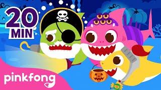 Trick or Treat with Baby Shark    | Go Away Monster and more | Halloween Pinkfong Songs for Kids