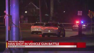 Man shot, critically injured after 'gun battle' involving 2 cars on Indy's northeast side