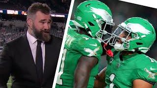 Jason Kelce Disagrees with Eagles Jalen Hurts + Debates #JalenHurts & AJ Brown Drama