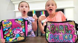 3 Marker Challenge Turns Into Scavenger Hunt!!! DIY Handbags!