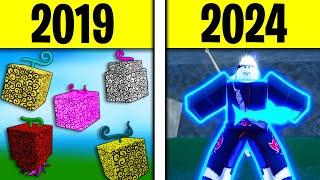 Evolution of Roblox Blox Fruits - 2019 to 2024