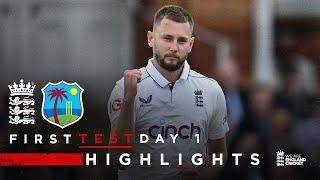 Gus Atkinson Takes 7-45 on Debut | Highlights - England v West Indies Day 1 | Rothesay Test 2024