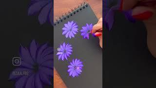 WOW PURPLE FLOWERS PAINTING  #shorts