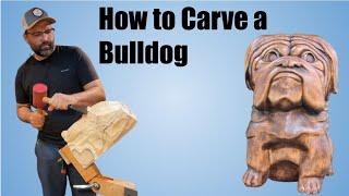 How To Carve a Bulldog Out Of Wood