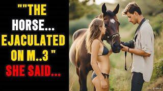 My husband made me do THIS with our horse on camera| A TRUE  STORY