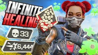 AMAZING Lifeline 33 KILLS and 6,444 Damage  Infinite HEAL Perk Apex Legends Gameplay