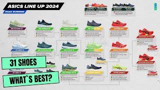 ASICS Running shoes lineup Scheme and Explanation 2024