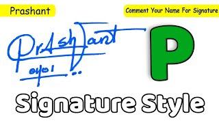 ️ Prashant Name Signature Style Request Done