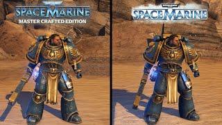 Warhammer 40K Space Marine Master Crafted Remaster vs Original - Physics and Details Comparison