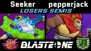 Seeker (Ranno, Fleet) vs pepperjack (Zetterburn, Loxodont) Blast Zone 102 LOSERS SEMIS