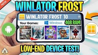  TESTING WINLATOR FROST 10.0 ANDROID ON *LOW-END* DEVICE (GAMEPLAY TEST) WINDOWS EMULATOR
