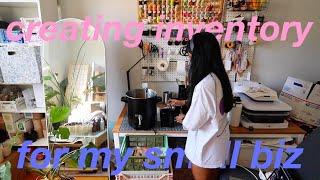 creating and tracking inventory for my small business // product production vlog, Inventora