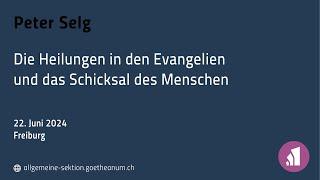 Peter Selg: Die Heilungen in den Evangelien und das Schicksal des Menschen