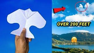 how to make bird plane, over 200 feet, paper plane that fly far, longest flying paper bird, new bird