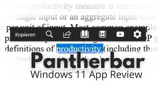 Pantherbar [Windows 11] App Review | A Very Simple Yet Advanced Context Tool