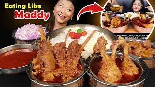 Eating Like MaddySpicy Mutton Curry, Spicy Chicken Curry, Spicy Chicken Kaleji ​⁠​⁠@MaddyEats