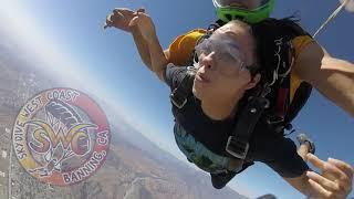 Amanda Salinas' mind blowing leap at Skydive West Coast