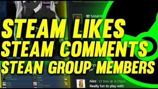 How To Buy Steam likes,comments,Group members