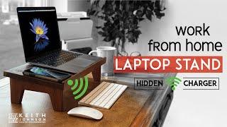 LAPTOP STAND with HIDDEN WIRELESS PHONE CHARGER // SHOPSOUNDS