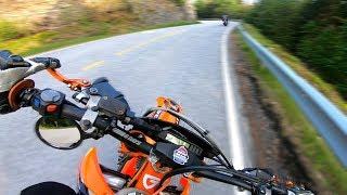 SUPERMOTO vs CAFE RACER - KTM 450 EXC FMF 4.1 (GoPro HERO 7 Hypersmooth RAW)