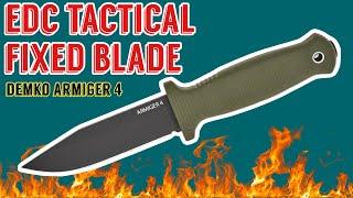 Best Budget EDC Tactical Fixed Blade? Demko Armiger 4 | EDC, Outdoors, and Self Defense?