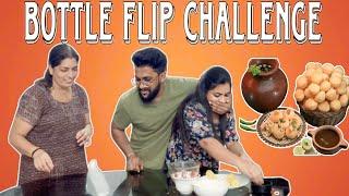 FLIP THE BOTTLE & EAT PANIPURI CHALLENGE#trending #family #challenge #viral