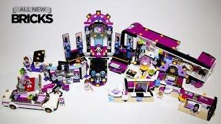 Lego Friends Pop Star Studio - Dressing Room - Stage - Bus - Limo Speed Build