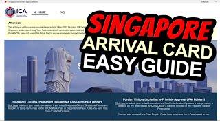 How to fill up SG Arrival Card | Singapore Arrival Card Guide for travellers