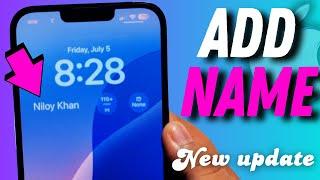 How to Add Name to iPhone Lock Screen (2024)