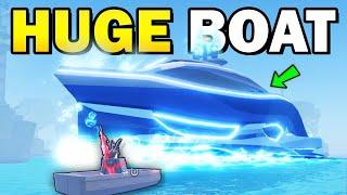 The BIGGEST BOAT In FISCH Roblox!