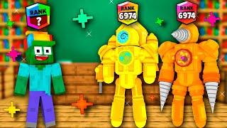 TOP UPGRADED CLOCKMAN - TITAN DRILLMAN MONSTER SCHOOL Herobrine and Zombie in Minecraft Animation