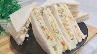 Delicious Creamy Club Sandwich Quick & Easy Recipe by Kanwal Matbak