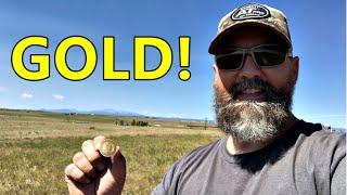 #shorts | GOLD BUTTON found while METAL DETECTING! Metal Detecting Colorado