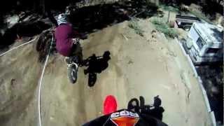 Jumps, Roost, Style, and Crashes on the new 110 Mini Moto Track