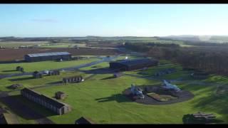 Flying over the National Museum of Flight, East Fortune Airfield part 1