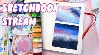 Art Stream - Gouache Sketchbook Painting Session