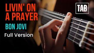 Livin' On A Prayer - Bon Jovi  | Easy Fingerstyle Guitar TAB