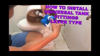 How to install toilet bowl tank fittings / Lever type/ Dismantle/rehab old tank fittings’