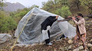 Iran nomadic Life: Maryam and Jahangir's Efforts to Save Themselves and Their Sheep on a Rainy Day