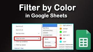 How to filter by color in Google Sheets 2023