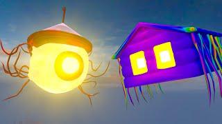 FLYING RAINBOW HOUSE HEAD vs FLYING EYE MONSTER