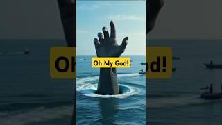 A Giant Hand Rises from the Ocean! ️ | Caught on Camera! #viralshorts