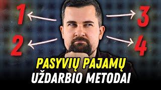 Kaip uždirbti PASYVIAS PAJAMAS nuo 0? | 4 BŪDAI